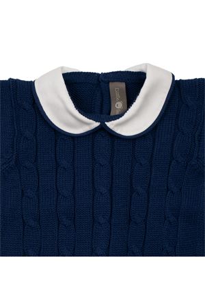 Blue Braided Cotton Yarn Sweater LITTLE BEAR KIDS | 8007BLU